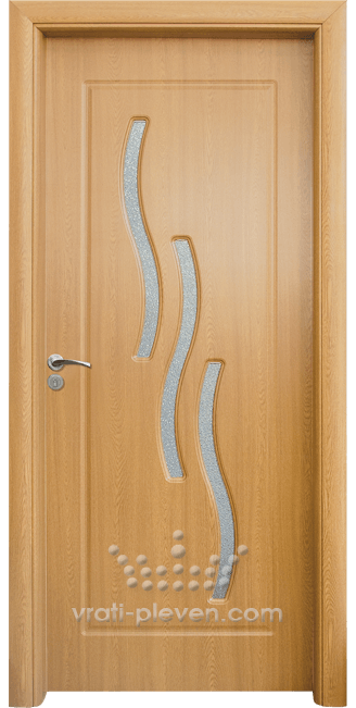 Интериорна врата серия Стандарт, модел 014, цвят Светъл дъб