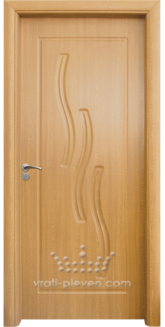 Интериорна врата серия Стандарт, модел 014-P, цвят Светъл дъб