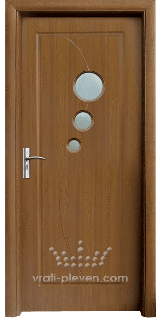 Интериорна врата серия Стандарт, модел 017, цвят Златен дъб