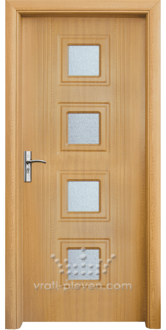 Интериорна врата серия Стандарт, модел 021, цвят Светъл дъб