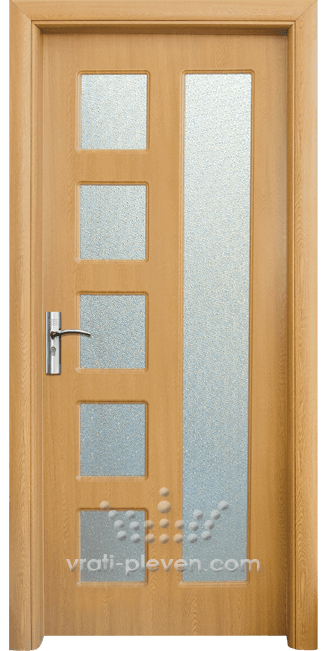 Интериорна врата серия Стандарт, модел 048, цвят Светъл дъб