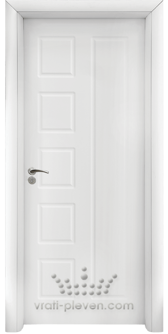Интериорна HDF врата, модел 048-P Бял