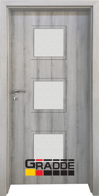 Интериорна врата серия Gradde, модел Bergedorf, цвят Ясен Вералинга