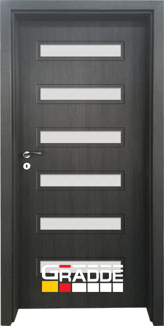 Интериорна врата серия Gradde, модел Schwerin, цвят Череша Сан Диего