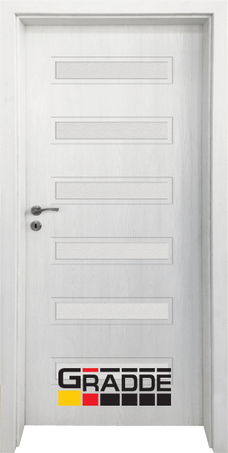 Интериорна врата серия Gradde, модел Schwerin, цвят Сибирска лиственица