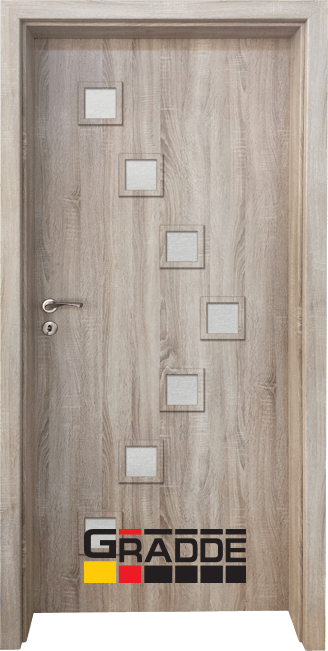 Интериорна HDF врата, модел Gradde Zwinger, Дъб Вераде