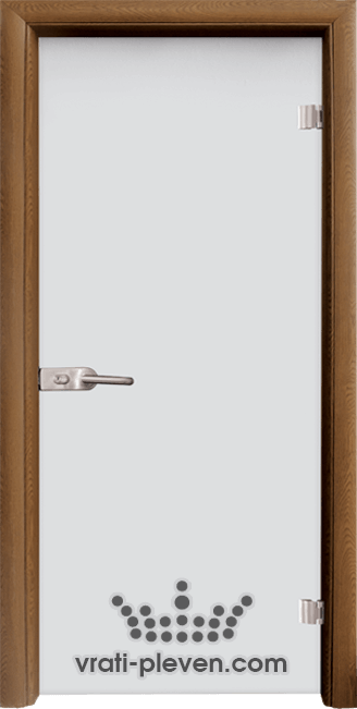 Стъклена интериорна врата модел Matt G 11, с каса Златен дъб