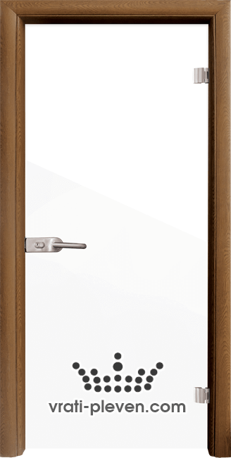 Стъклена интериорна врата модел Folio G 15-1, с каса в цвят Златен дъб