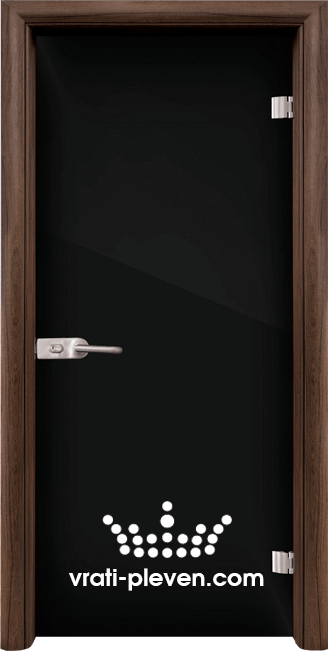 Стъклена интериорна врата, модел Folio G 15-2, с каса Орех