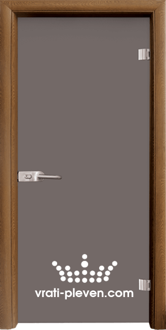 Стъклена интериорна врата Matt G 11-1, с каса Златен дъб