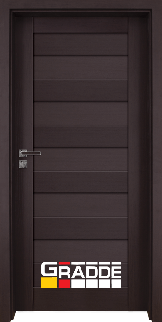 Интериорна врата серия Gradde, модел Aaven Voll, цвят Орех Рибейра