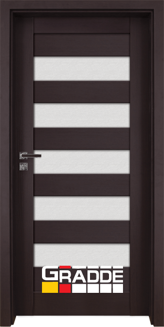 Интериорна врата серия Gradde, серия Aaven Glass, цвят Орех Рибейра