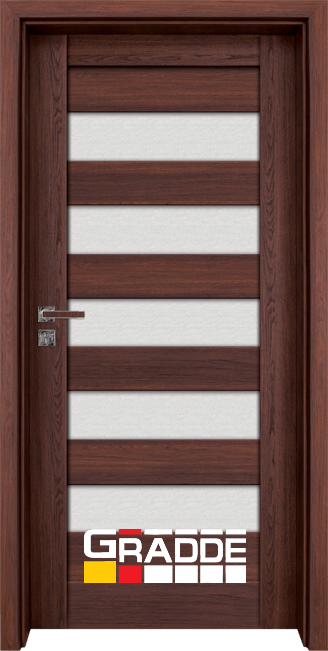 Интериорна врата серия Gradde, серия Aaven Glass, цвят Шведски дъб