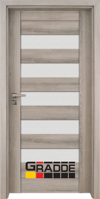 Интериорна врата серия Gradde, серия Aaven Glass, цвят Ясен Вералинга