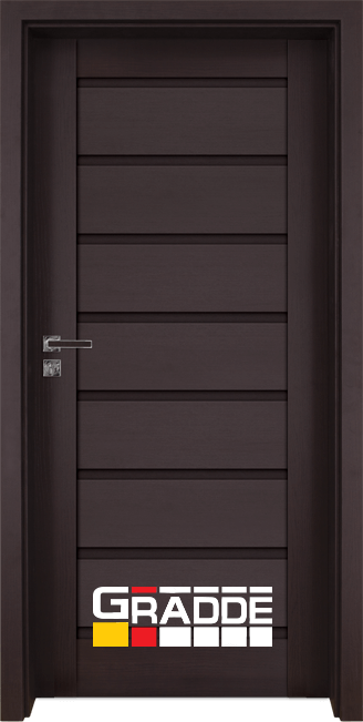 Интериорна врата серия Gradde, модел Axel Voll, цвят Орех Рибейра