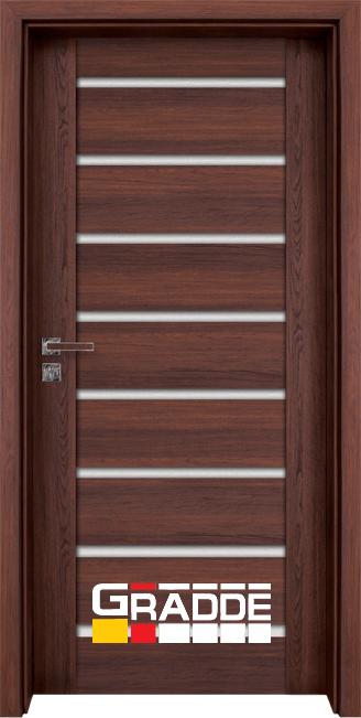 Интериорна врата серия Gradde, модел Axel Glass, цвят Шведски дъб