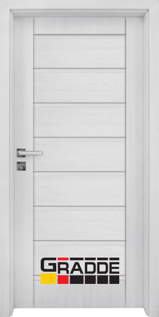 Интериорна врата серия Gradde, модел Axel Glass, цвят Сибирска лиственица