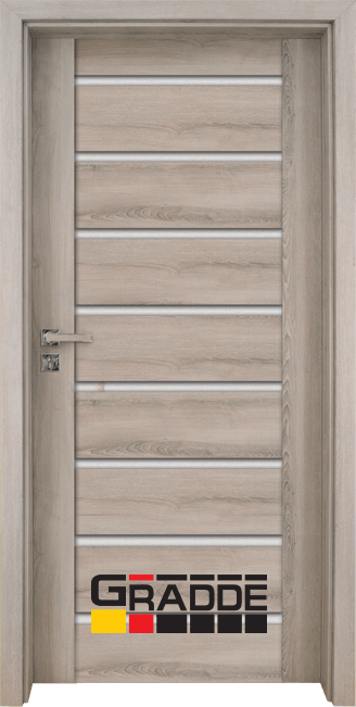 Интериорна врата серия Gradde, модел Axel Glass, цвят Ясен Вералинга