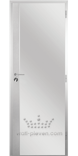 Алуминиева врата за баня, серия Гама- гръб с алуминиева лайсна