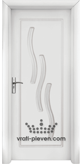 Интериорна HDF врата, модел 014-P цвят Бял