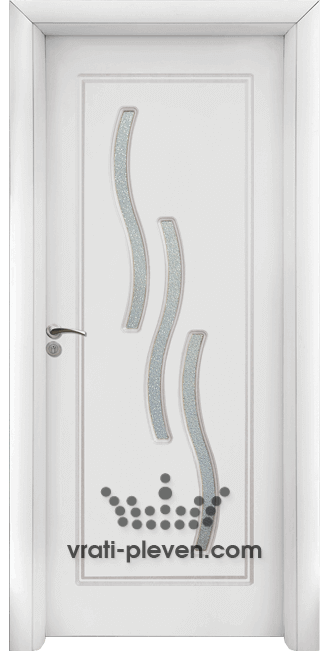 Интериорна HDF врата, модел 014 цвят Бял