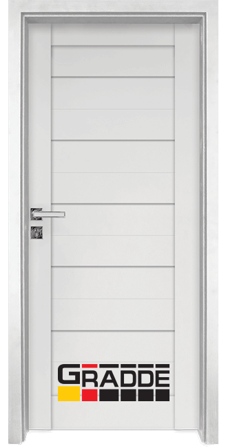 Интериорна HDF врата, модел Gradde Aaven Voll, Бял Мат