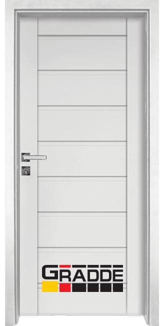 Интериорна HDF врата, модел Gradde Axel Voll, Бял Мат