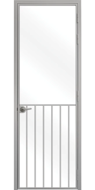 Стъклена интериорна врата Lusso L-1, каса Сив Мат