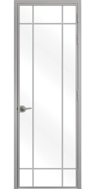 Стъклена интериорна врата Lusso L-4, каса Сив Мат