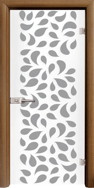 Стъклена интериорна врата модел Print G 13-1 с каса Златен дъб