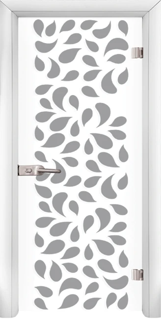 Стъклена интериорна врата модел Print G 13-1 с каса Бяла