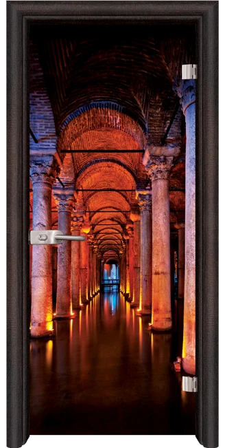 Стъклена интериорна врата модел Print G 13-13 с каса Венге
