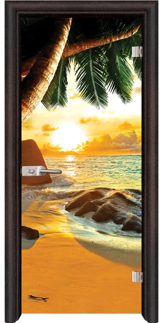 Стъклена интериорна врата модел Print G 13-14 с каса Венге