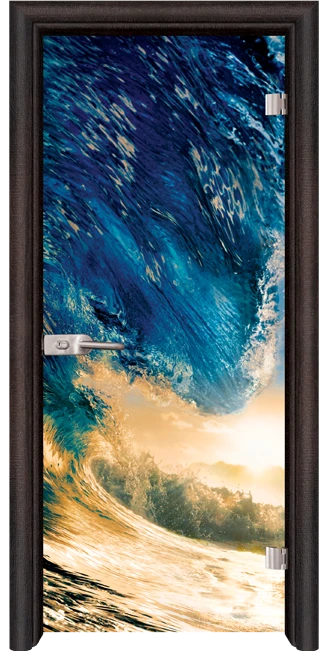 Стъклена интериорна врата модел Print G 13-19 с каса Венге