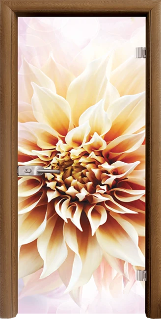Стъклена интериорна врата модел Print G 13-5 с каса Златен дъб