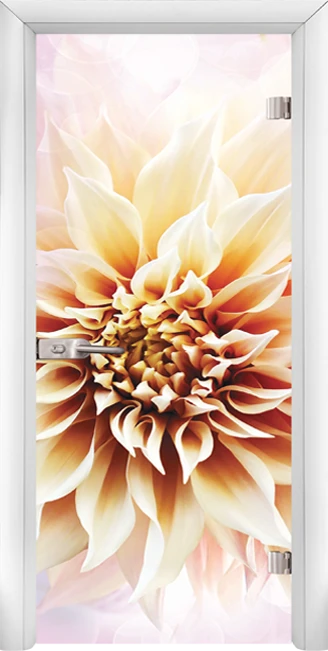 Стъклена интериорна врата модел Print G 13-5 с каса Бяла