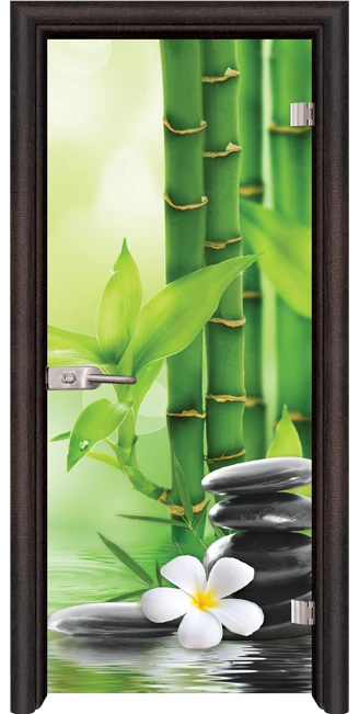 Стъклена интериорна врата модел Print G 13-9 с каса Венге